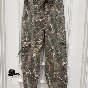 Ladies Camouflage Cargo Joggers Small Multi Pockets